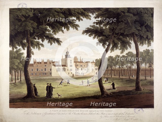 View of Charterhouse, Finsbury, London, 1813. Artist: Robert Havell 