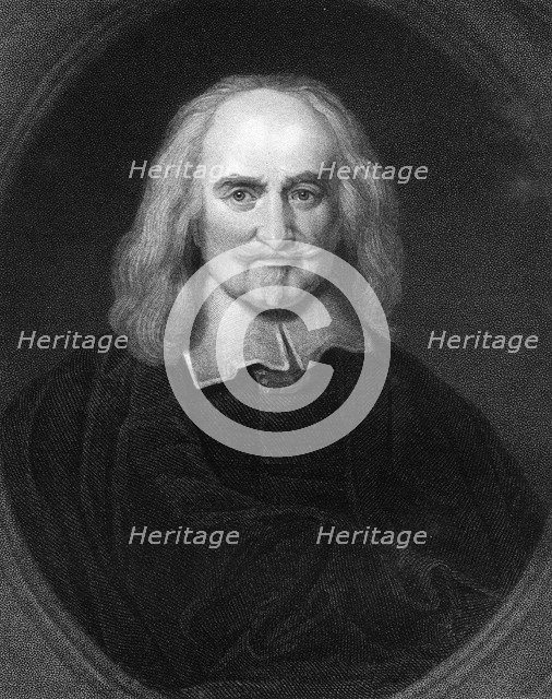 Thomas Hobbes, 17th century English philosopher, (1836).Artist: James Posselwhite
