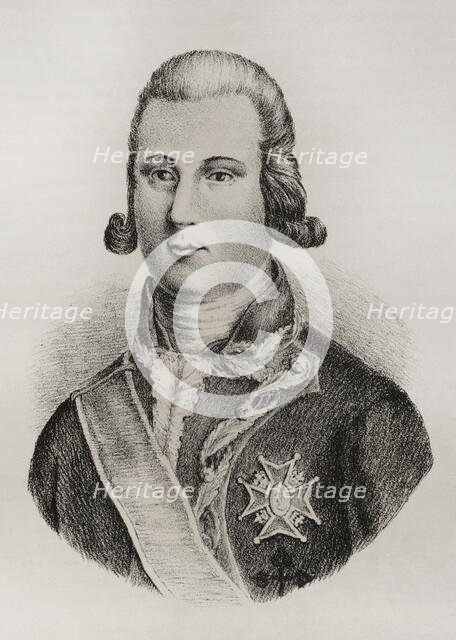 Luis Fermin de Carvajal Vargas Brun (1752-1794), Spanish military, 1st Count of La Union, 1851. Creator: Unknown.