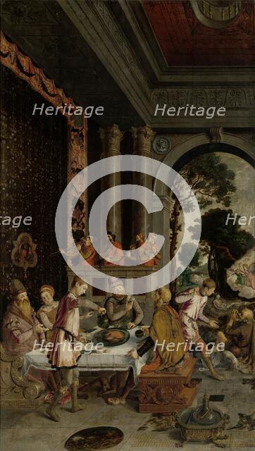 Parable of the Rich Man and Poor Lazarus, c.1550-c.1575. Creator: Anon.