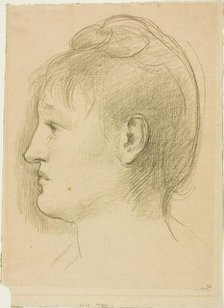 Head of a Woman, c. 1890. Creator: Pierre Puvis de Chavannes.