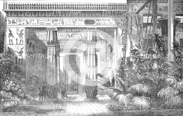 The Crystal Palace - the Egyptian Court - Entrance to the Tomb of Beni Hassan, 1854. Creator: Unknown.