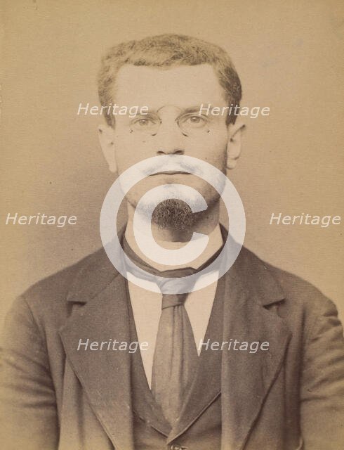 Toesca. Calixte. 28 ans, Tour de Breuil (Alpes-Mar.). étudiant en médecine. Association de..., 1894. Creator: Alphonse Bertillon.