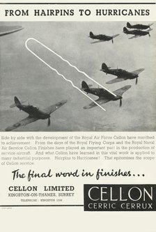 'From Hairpins to Hurricanes - Cellon Limited', 1941. Creator: Unknown.