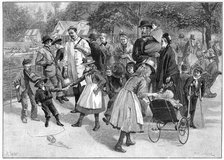 Saturday afternoon in Victoria Park, London, 1890.Artist: R Taylor