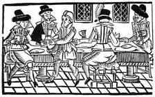 A supper party, early 17th century, (1893). Artist: Unknown