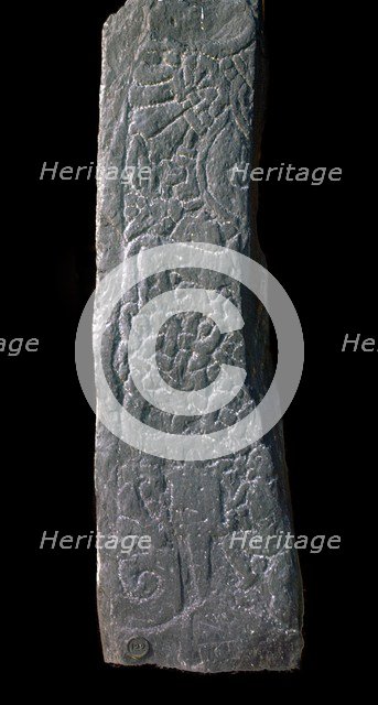 Viking cross-slab showing the story of Sigurd. Artist: Unknown
