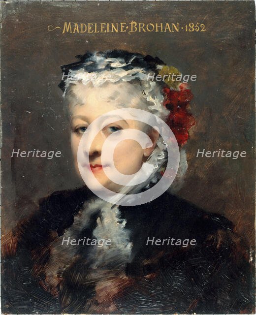 Portrait of Madeleine Brohant (1833-1900), member of the Comédie-Française, c1885. Creator: Louise Abbema.