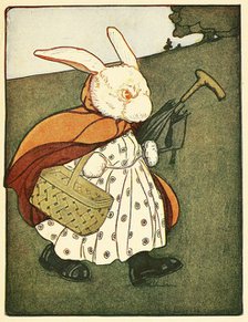 Then old Mrs Rabbit ….went through the wood to the baker's, from The Tale of Peter Rabbit, 1916. Creator: American School (20th Century).