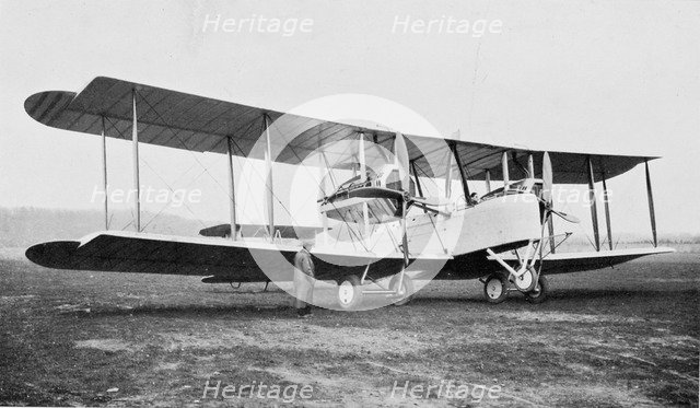 Aeroplane in which Alock and Brown made the first non-stop transatlantic flight, 1919. Artist: Unknown
