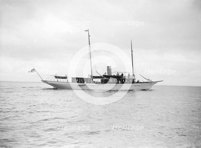 The steam yacht 'Cecilia' under way, 1912. Creator: Kirk & Sons of Cowes.