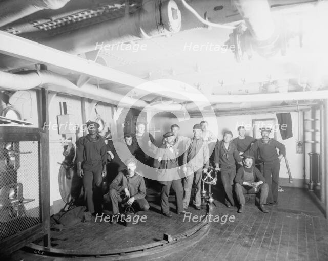 U.S.S. Maine, gunner's gang, 1896. Creator: William H. Jackson.