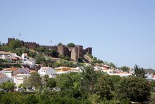 View of the castle and panorama over the surrounding landscape, Silves, Portugal, 2009.  Artist: Samuel Magal
