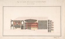 Project for the New Theater at St. Quentin (Aisne) - Section, ca. 1841. Creators: Emile-Jacques Gilbert, Louis Baptiste Gilbert.