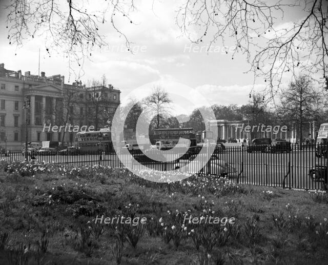 St George's Hospital and the Hyde Park Screen, London, c1955. Creator: Arthur Charles Kirby Ware.