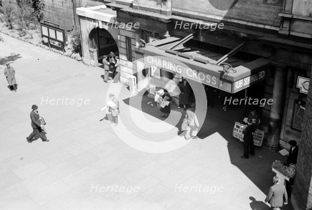 Entrance to Charing Cross Tube Station, London, c1945-c1965. Artist: SW Rawlings