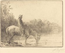 Fording a River (Le gue). Creator: Alphonse Legros.