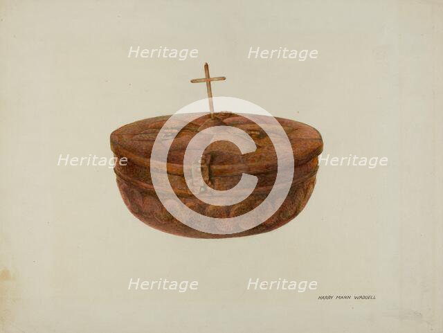 Baptismal Font, 1937. Creator: Harry Mann Waddell.