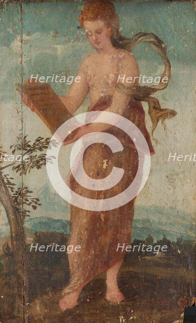 Woman with Text Panel, 1540-1570. Creator: Circle of Lambert Sustris.