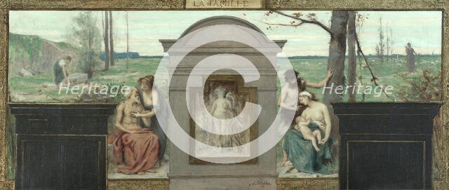 Esquisse pour la mairie du 15e arrondissement : La Famille, between 1883 and 1884. Creator: Franois Alfred Delobbe.