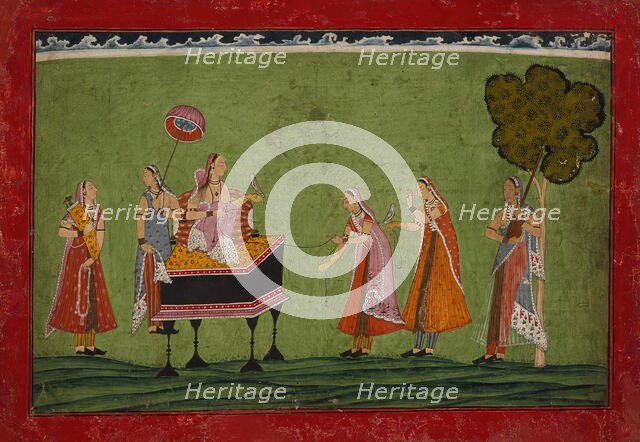 Princess with a Hawk, between c1730 and c1740. Creator: Unknown.