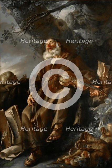 The sleeping hermit, 1750. Creator: Vien, Joseph Marie (1716-1809).