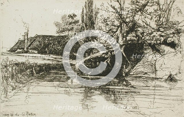 The Moat House, 1865. Creator: Francis Seymour Haden.