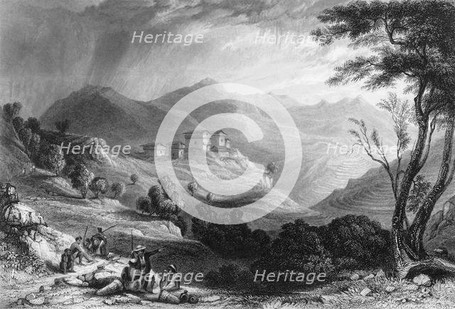 'Village of Naree', 1838. Creator: George Francis White.