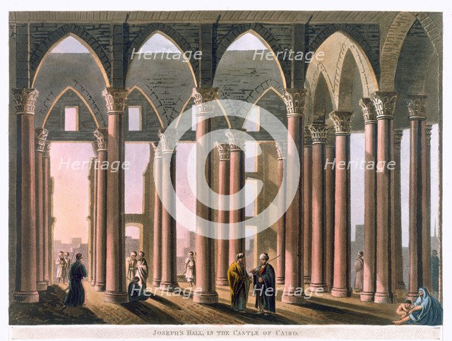 Joseph's Hall in the Citadel of Cairo, Egypt, 1802. Artist: Thomas Milton
