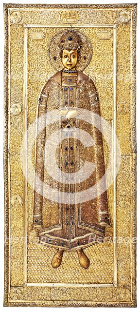 Reliquary of Tsarevich Dmitry, 1628–1630. Artist: Ovdokimov, Gavrila, (Workshop) (active 1628–1630)