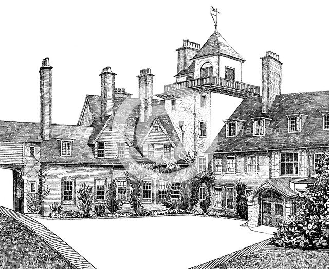 'The Court Yard, Standen, East Grinstead', 1900. Artist: Unknown