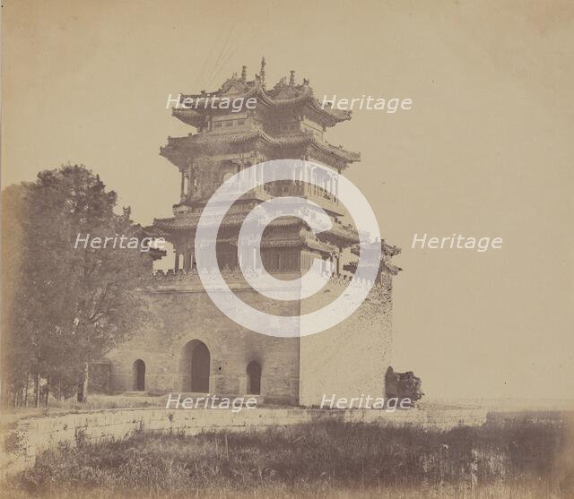 Imperial Summer Palace Yuen Min Yuen, Pekin, Before the Burning, October 18, 1860, 1860. Creator: Felice Beato.