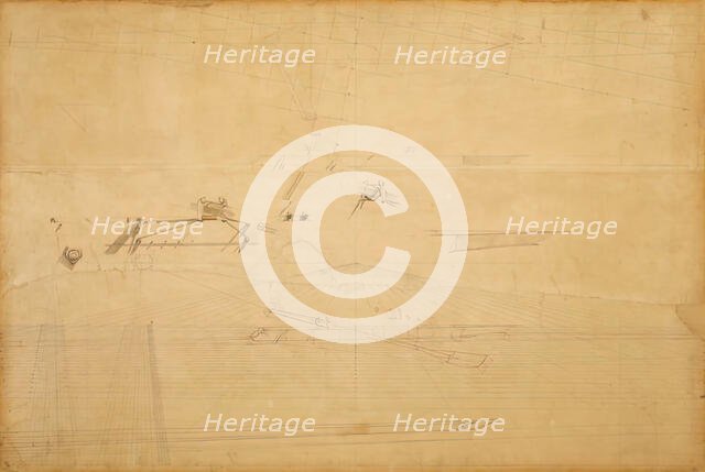 Perspective Drawing for "The Biglin Brothers Turning the Stake", 1873. Creator: Thomas Eakins.