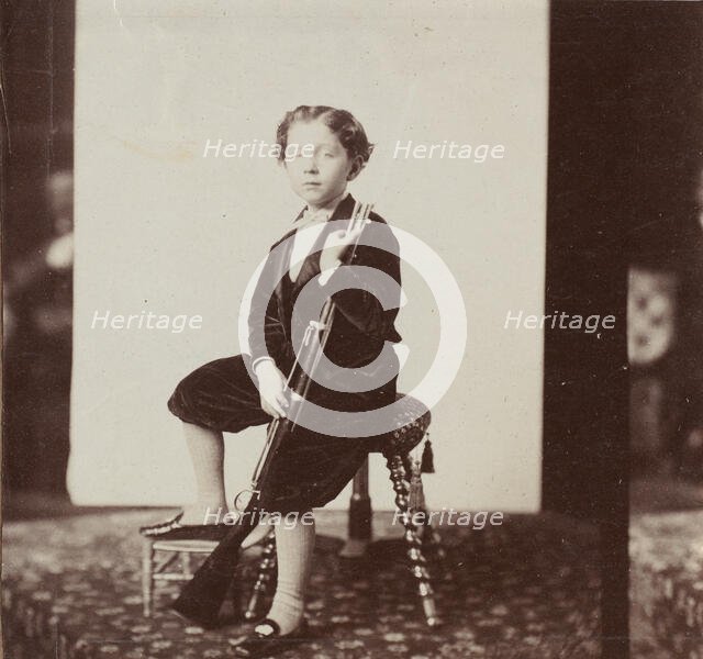 [Imperial Prince with Gun], 1865-66. Creator: André-Adolphe-Eugène Disdéri.