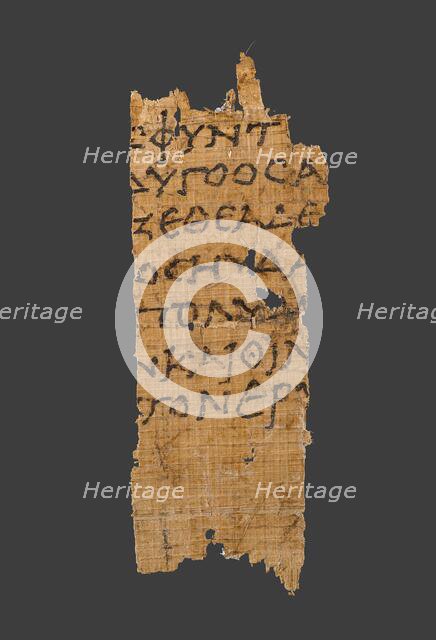 Papyrus Fragment with Text from Homer's Odyssey, 1st century BC. Creator: Unknown.