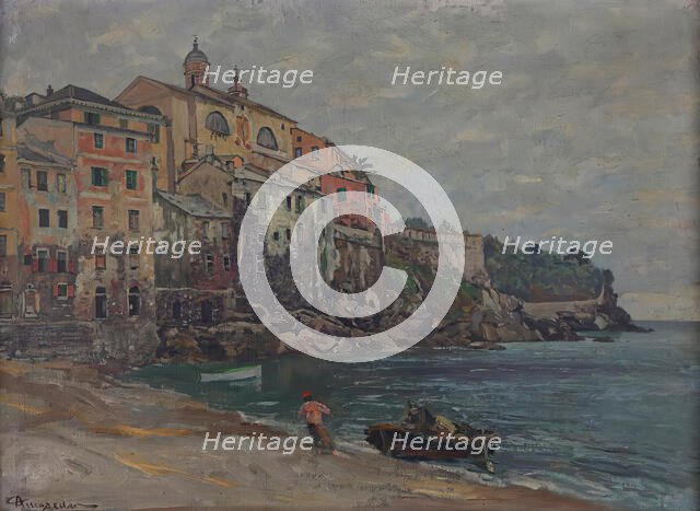 Italian city by the sea, 1905. Creator: Eduard Ameseder.