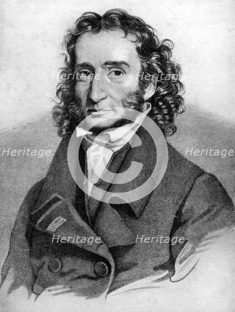 Niccolò Paganini, Italian violinist, 19th century. Artist: Unknown