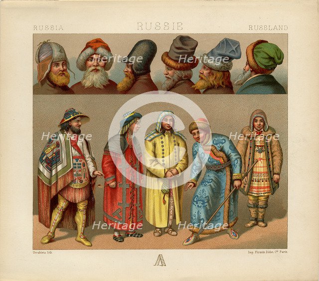 Russian Dress, 1880. Artist: Urrabieta Vierge, Daniel (1851-1904)