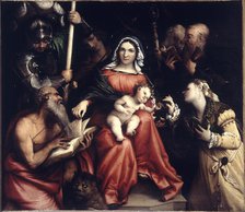 The Mystical Marriage of Saint Catherine, 1524. Creator: Lotto, Lorenzo (1480-1556).