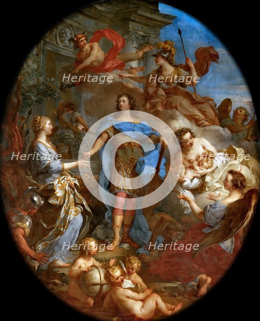 Louis XV Bringing Peace to Europe. Artist: Le Moyne, François (1688-1737)