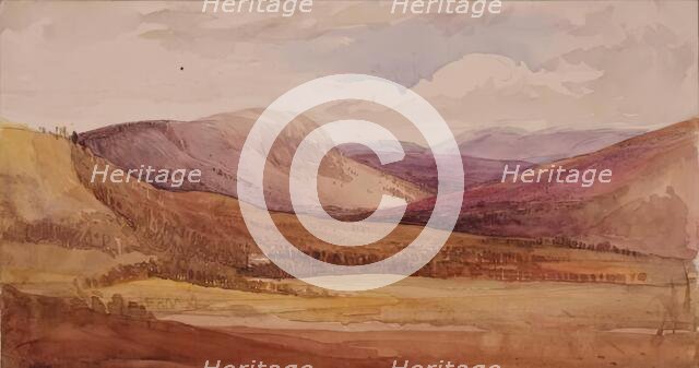 Landscape - Tree-covered Valley, c1840s. Creator: John Phillip.