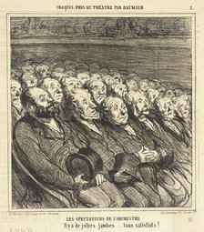 Les Spectateurs de l'orchestre, 1864. Creator: Honore Daumier.