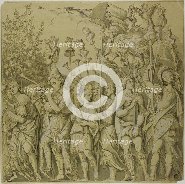 Triumphs of Julius Caesar: Canvas No. VII, 18th century. Creator: Unknown.