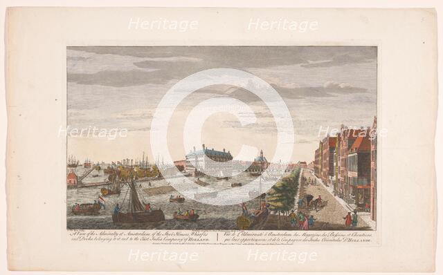 View of the Admiralty warehouse in Amsterdam, 1752. Creator: Anon.