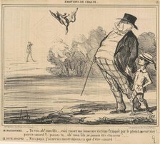 Mr Prudhomme. Tu vois, Oh! Mon fils ..., 19th century. Creator: Honore Daumier.