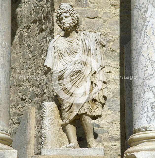 Statue of Pluto, Roman Theatre, 2nd century AD, Merida, Badajoz, Extremadura, Spain (1998).  Creator: LTL.