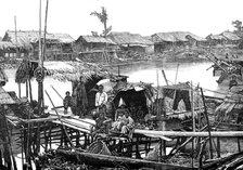 Sketches in Annam: a riverside dwelling, 1883. Creator: Unknown.