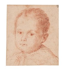 Portrait study of a child with a pearl necklace. Creator: Fontana, Lavinia (1552-1614).