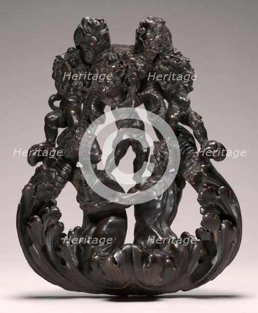 Door Knocker with Nereid, Triton, and Putti, c. 1550. Creator: Jacopo Sansovino.
