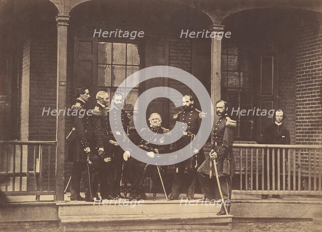 Lieutenent General Scott, General-in-Chief U.S. Army, & Staff, September 6, 1861. Creator: Mathew Brady.